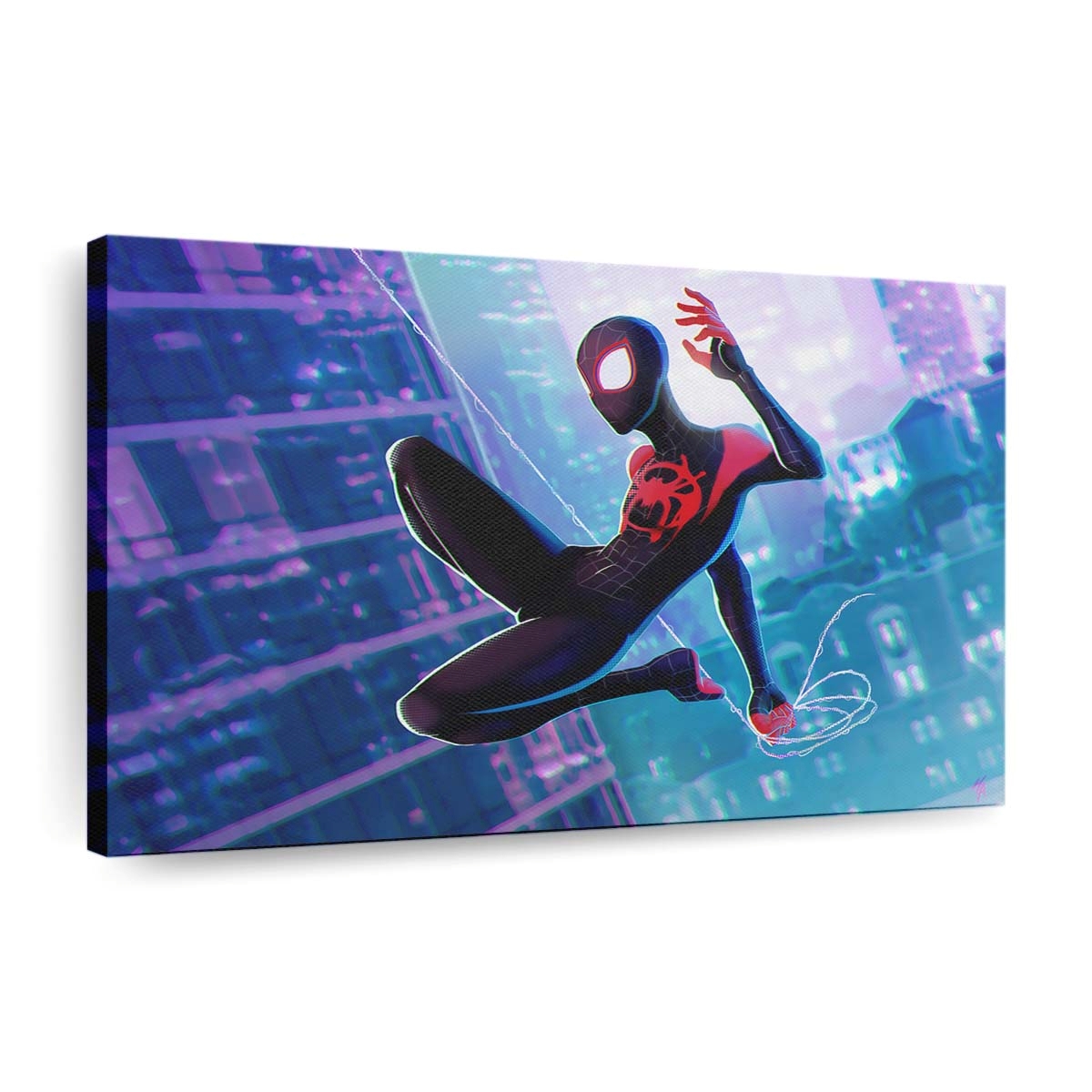 Spider Verse Spider Away Leinwandbild - Wanddeko