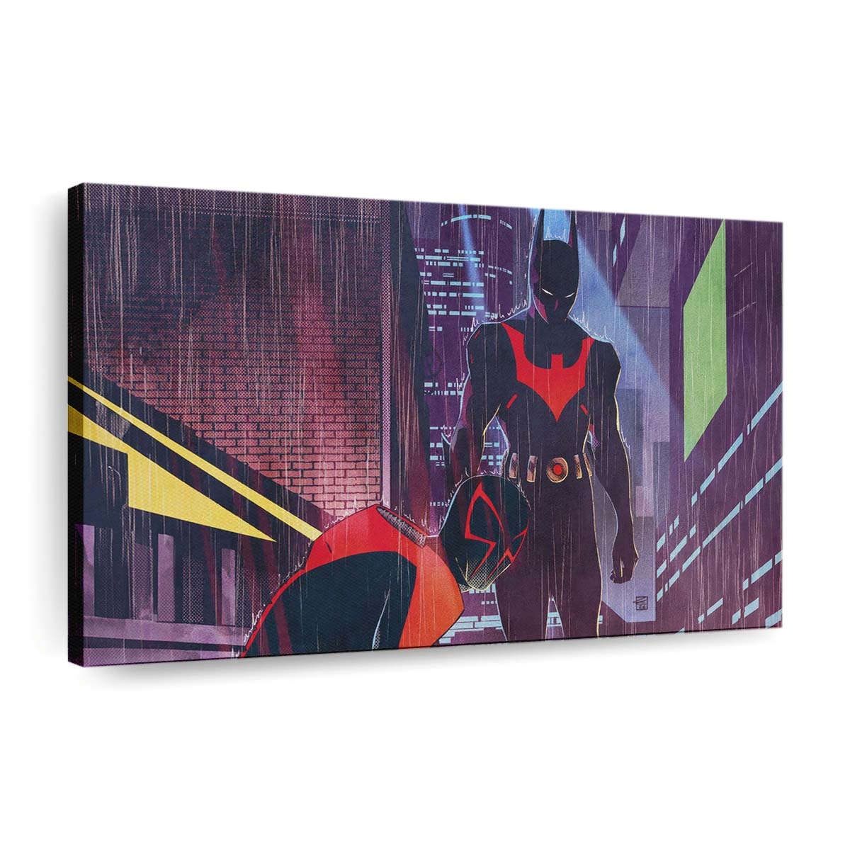 Spider Man 2099 und Batman Beyond Leinwandbild - Wanddeko