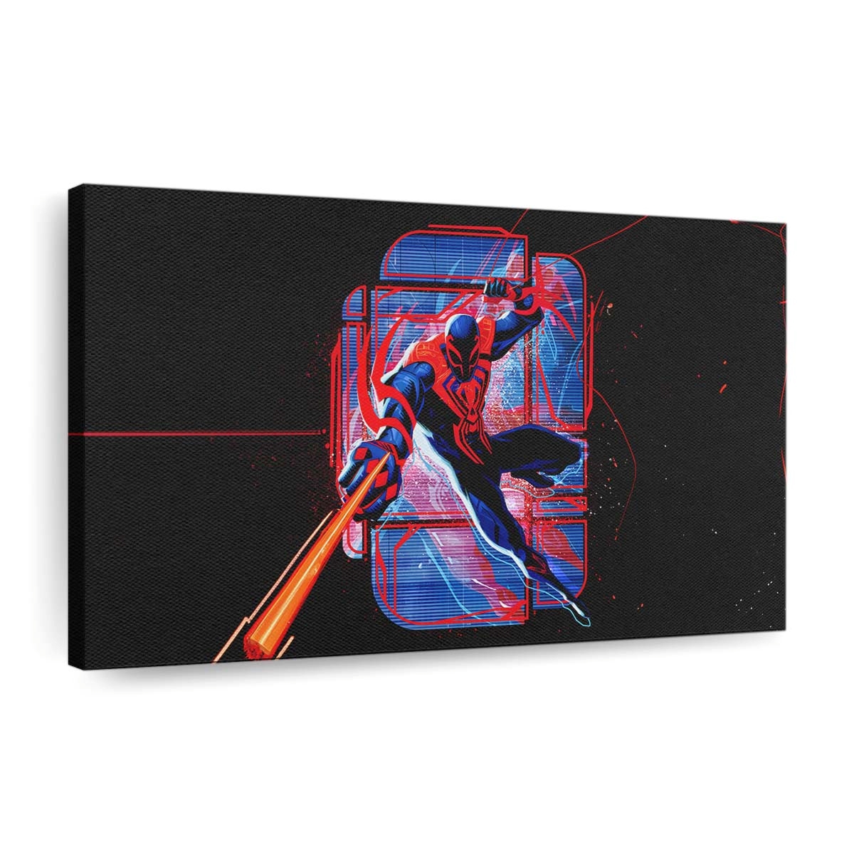 Spider Man 2099 Dark Minimal Leinwandbild - Wanddeko