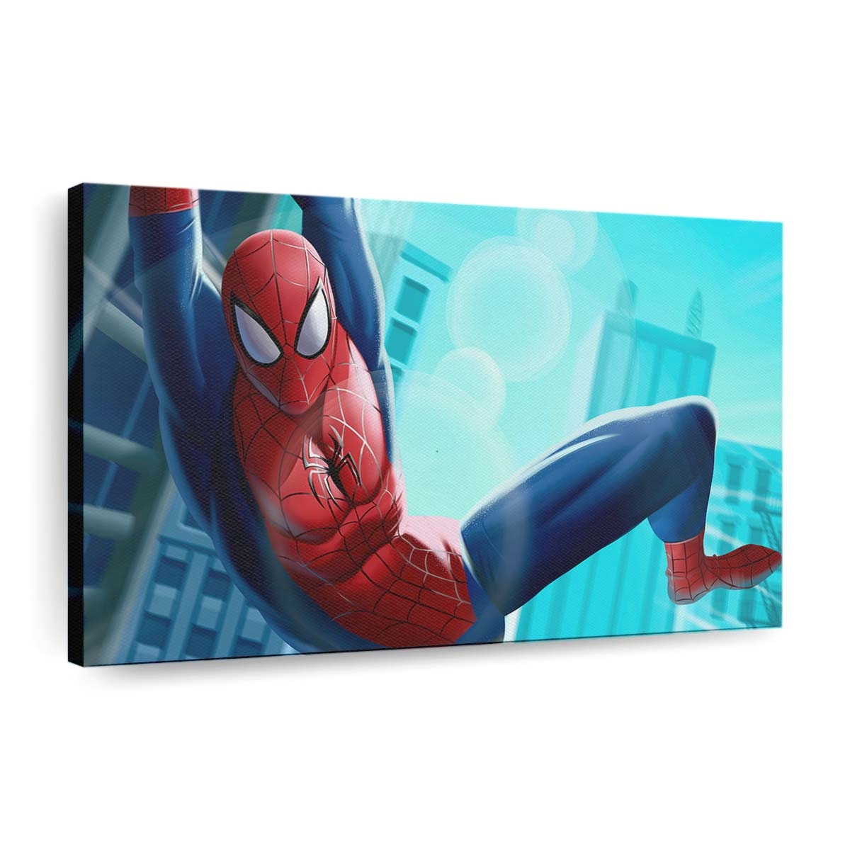 Spider Man Slaying In The City Leinwandbild - Wanddeko