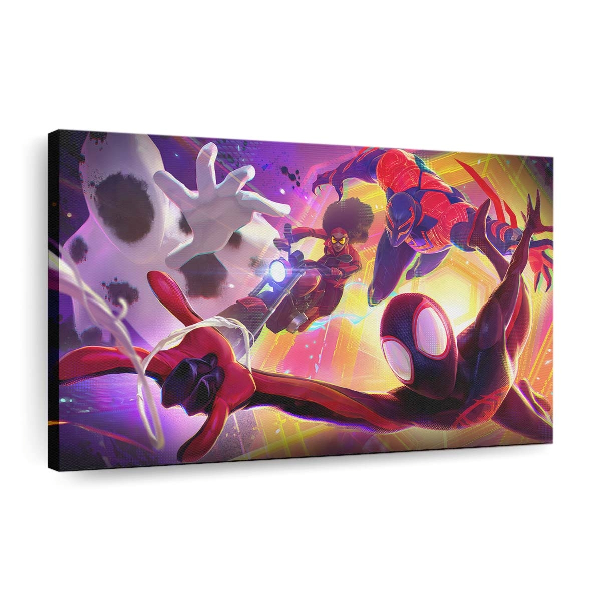 Spider Man Across The Spiderverse Marvel Future Fight Leinwandbild - Wanddeko