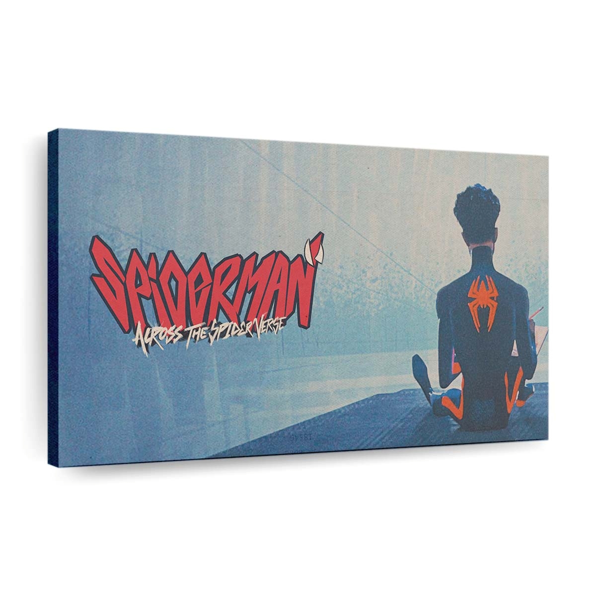 Spider Man Across The Spiderverse Typography Logo Leinwandbild - Wanddeko