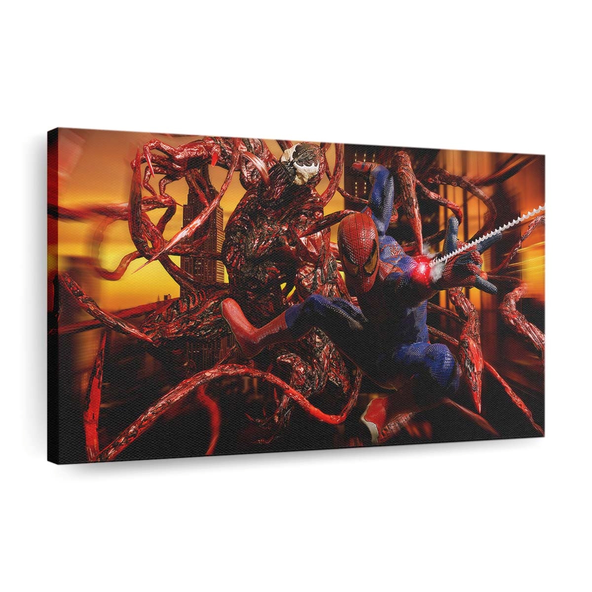 Spider Man und Carnage Artwork Leinwandbild - Wanddeko