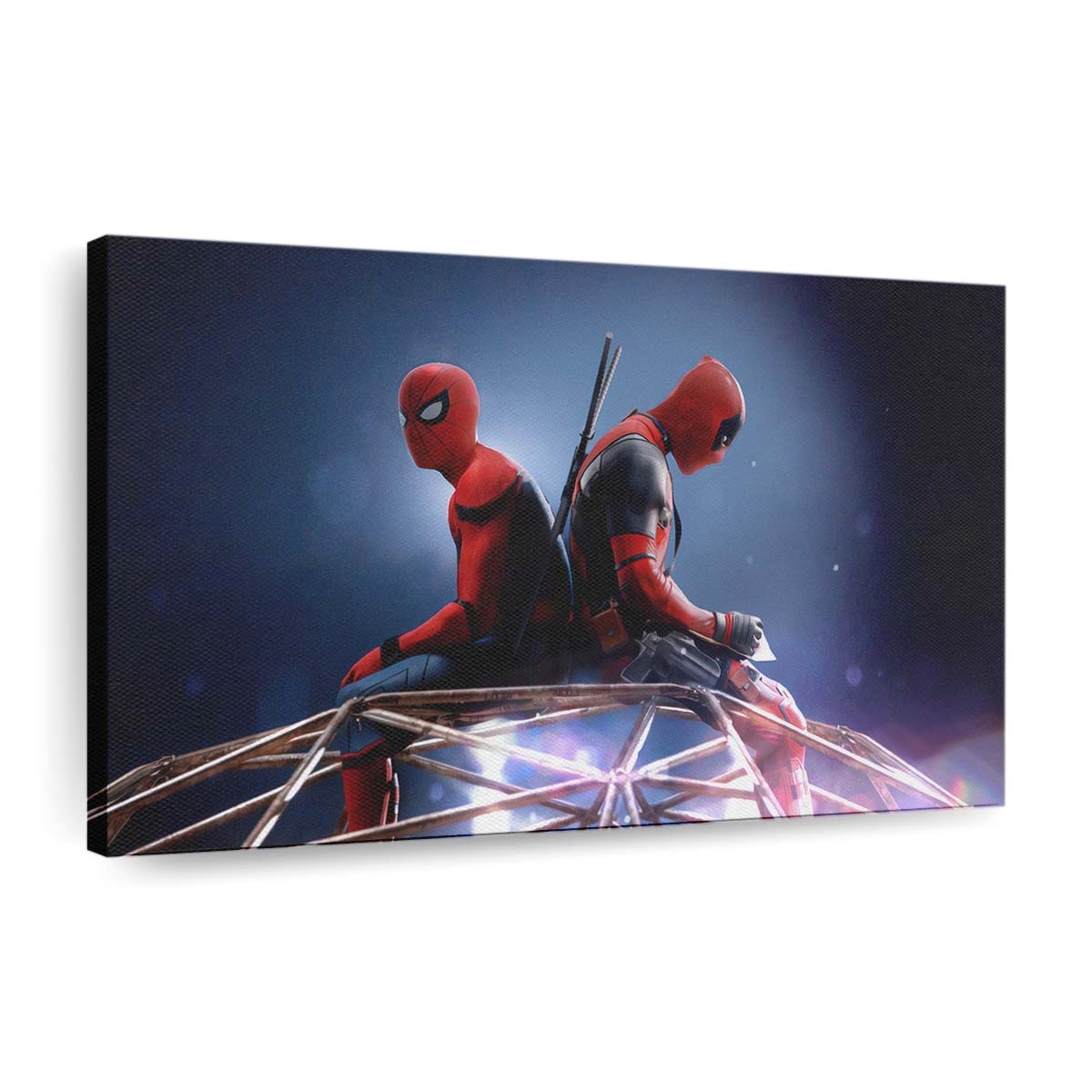Spider Man und Deadpool Leinwandbild - Wanddeko