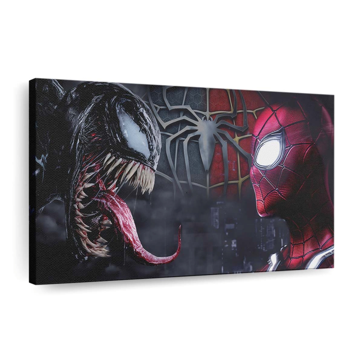 Spider Man und Venom 2 Leinwandbild - Wanddeko