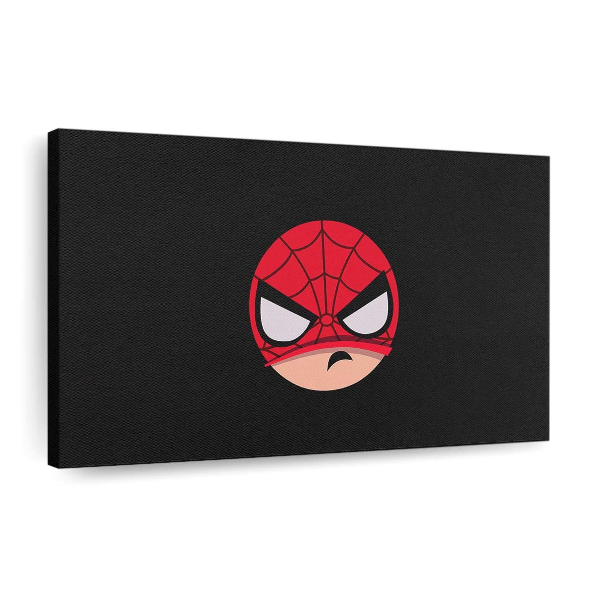 Spider Man Angry Minimal Badge Leinwandbild - Wanddeko