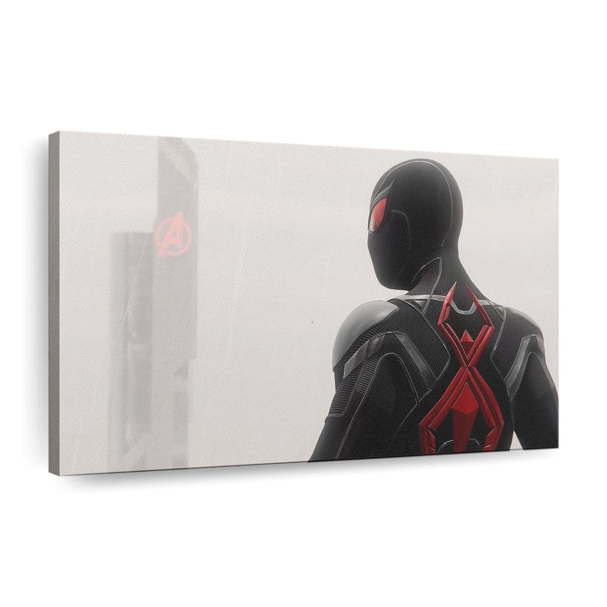 Spider Man im schwarz roten Anzug Leinwandbild - Wanddeko
