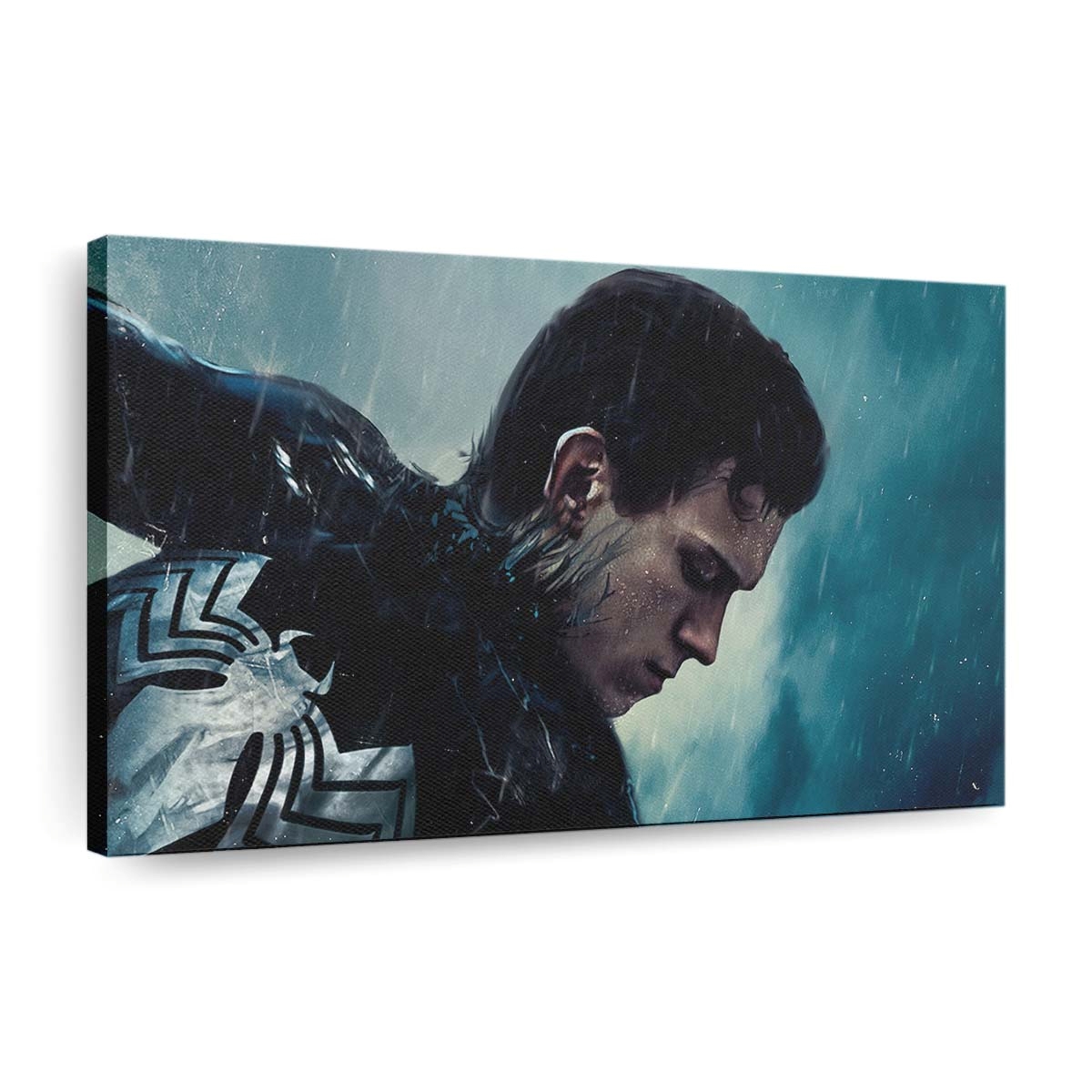 Spider Man schwarzer Symbiote Anzug ohne Maske Leinwandbild - Wanddeko