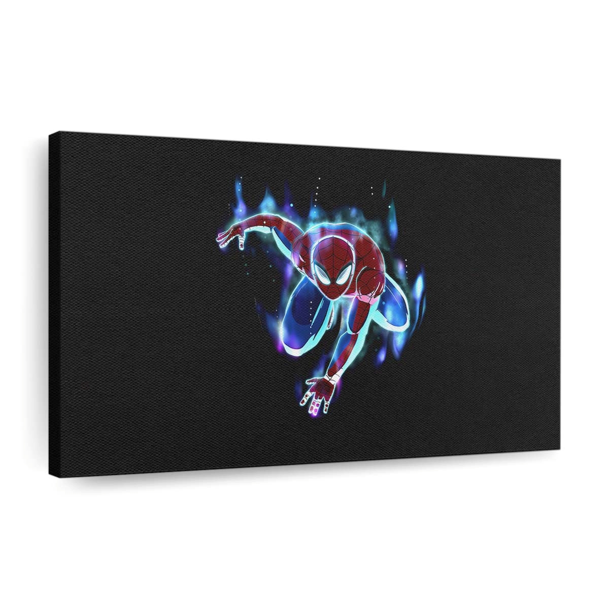 Spider Man blaue Wellen Leinwandbild - Wanddeko