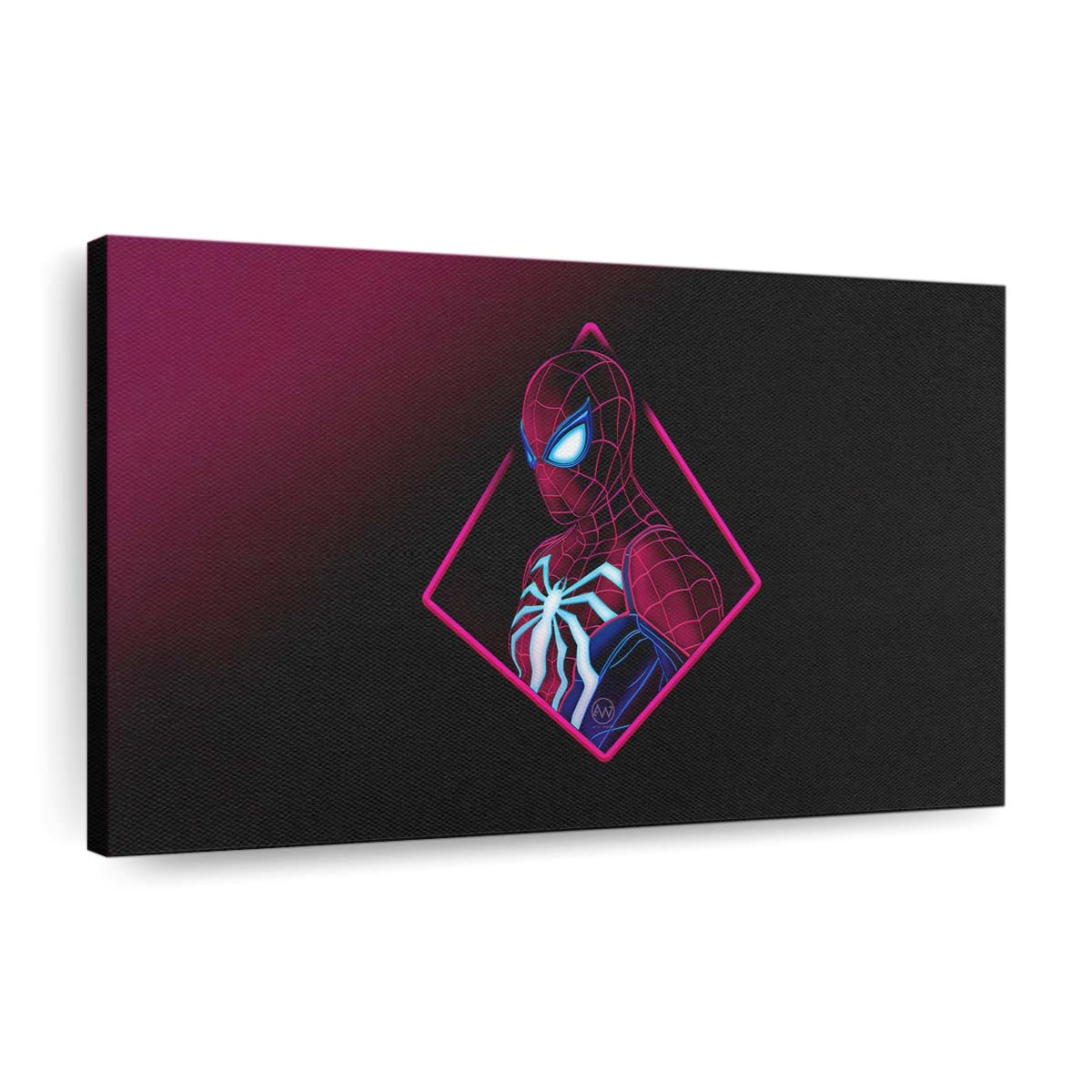 Spider Man Unschärfe Minimal Leinwandbild - Wanddeko