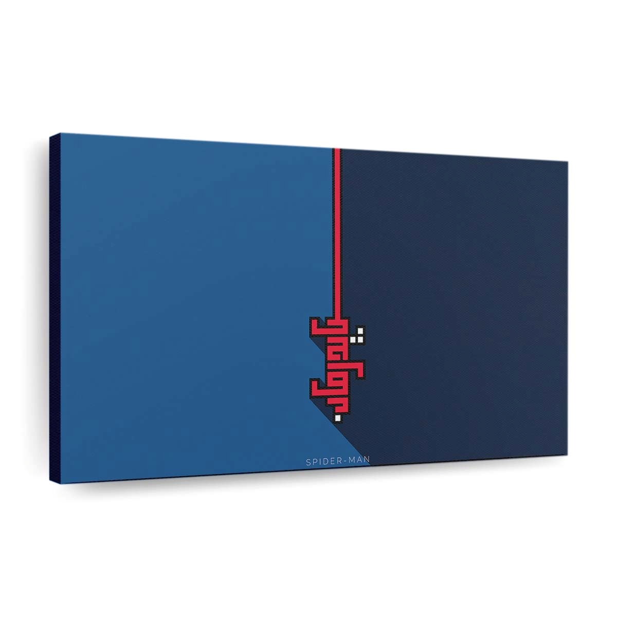 Spider Man Kalligraphie Minimalismus Leinwandbild - Wanddeko