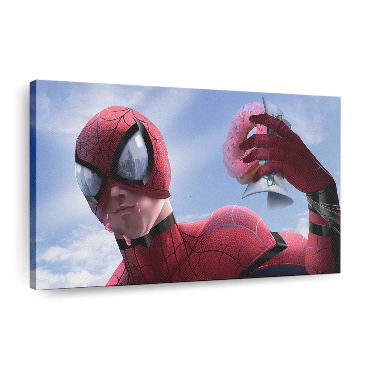 Spider Man chillt Leinwandbild - Wanddeko