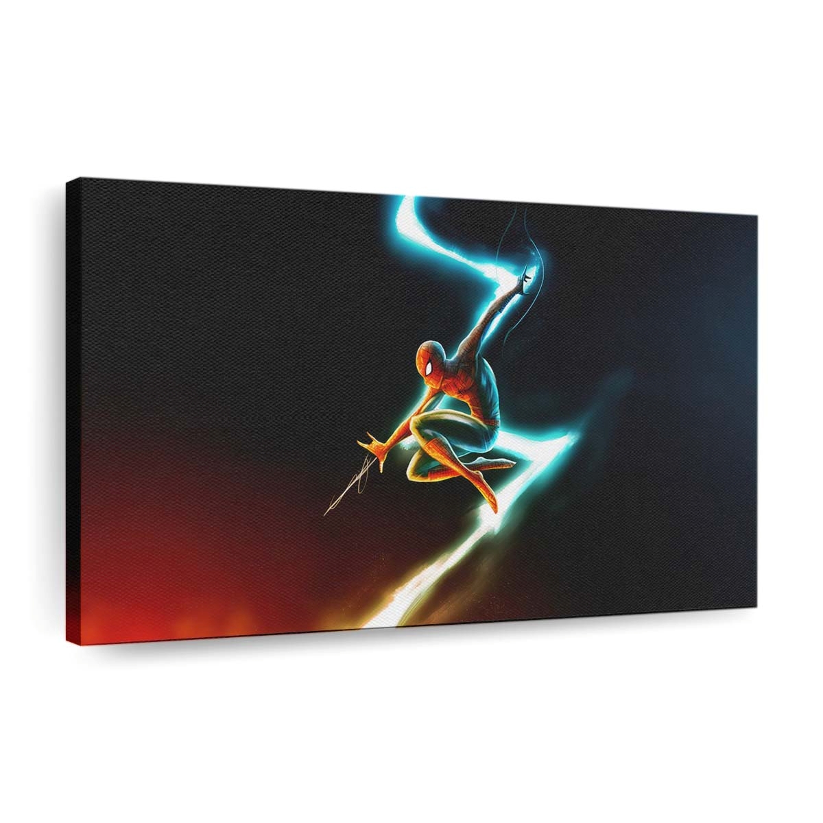 Spider Man kichert Leinwandbild - Wanddeko