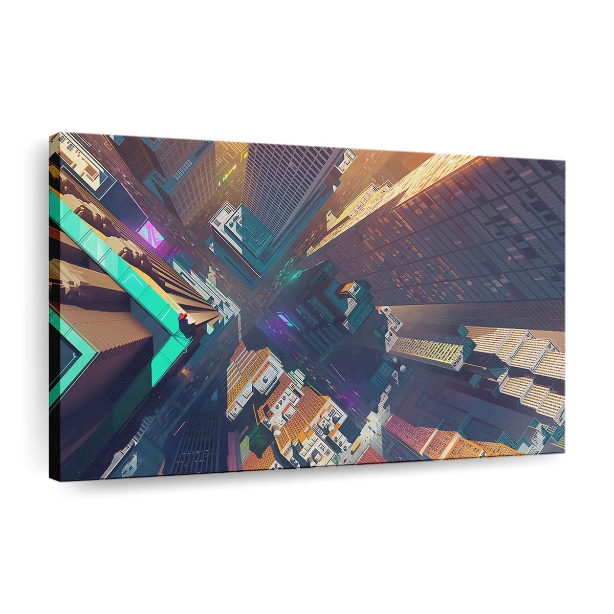 Spider Man Stadt Leinwandbild - Wanddeko