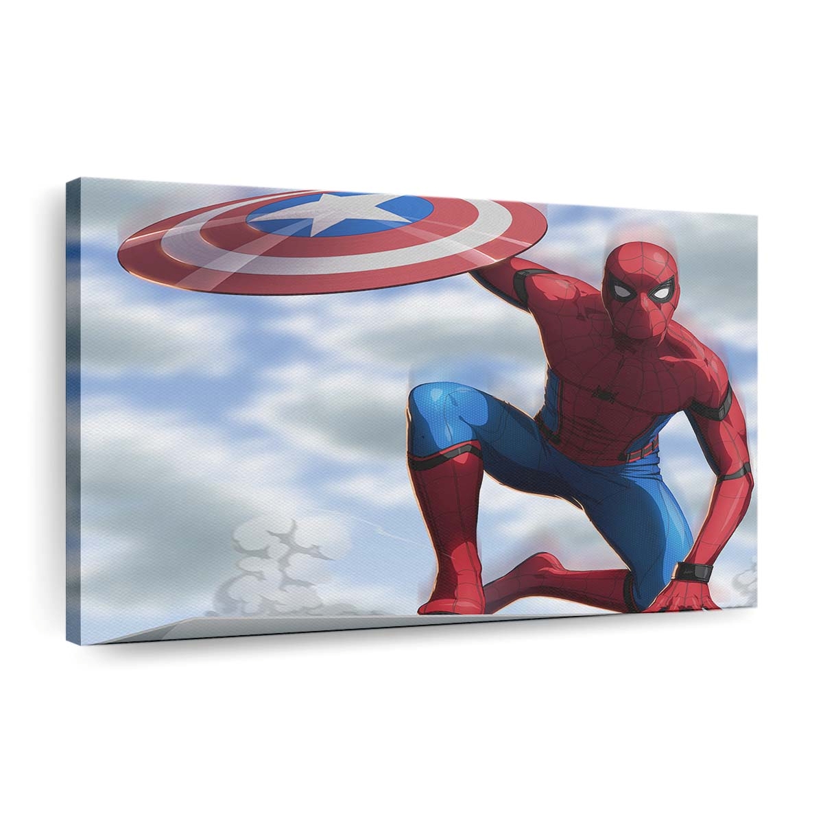 Spider Man Bürgerkrieg Kunstwerk Leinwandbild - Wanddeko