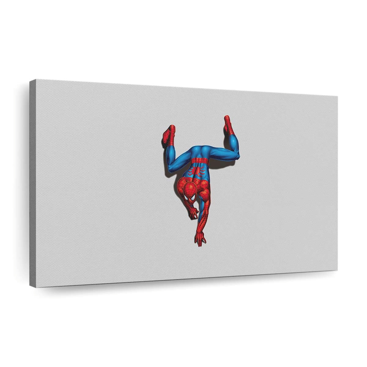 Spider Man beim Herunterklettern Minimal Leinwandbild - Wanddeko