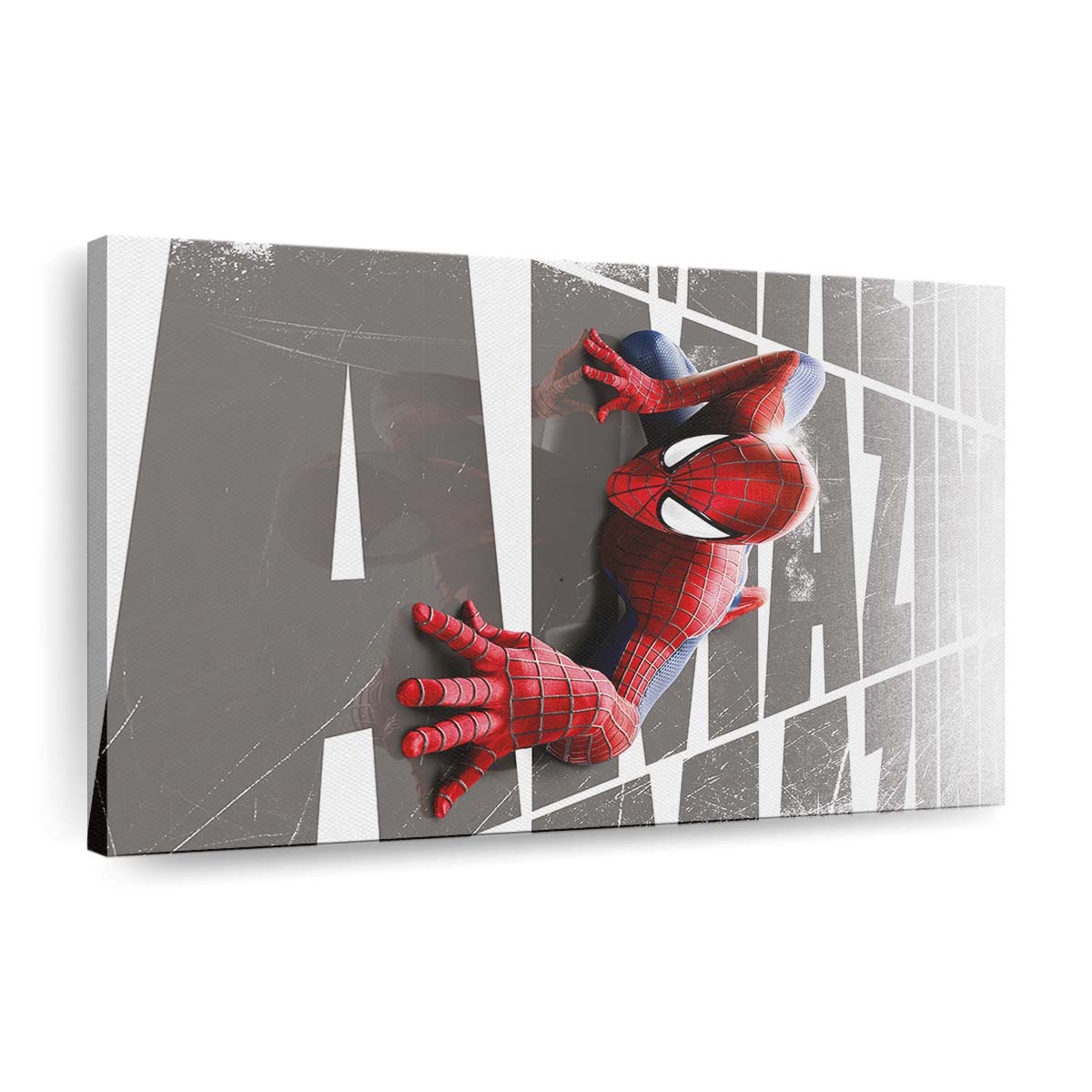 Spider Man beim Klettern auf Wand Leinwandbild - Wanddeko
