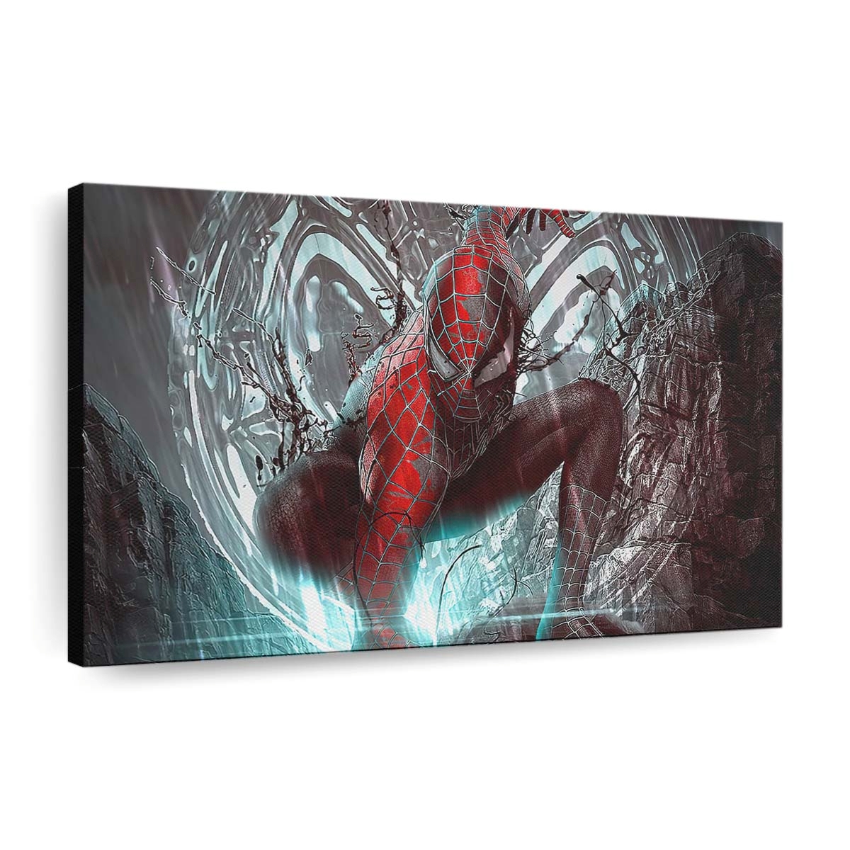 Spider Man Comic Held Leinwandbild - Wanddeko