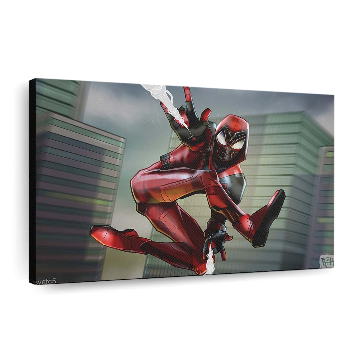 Spider Man Crimson Cowl Suit Leinwandbild - Wanddeko