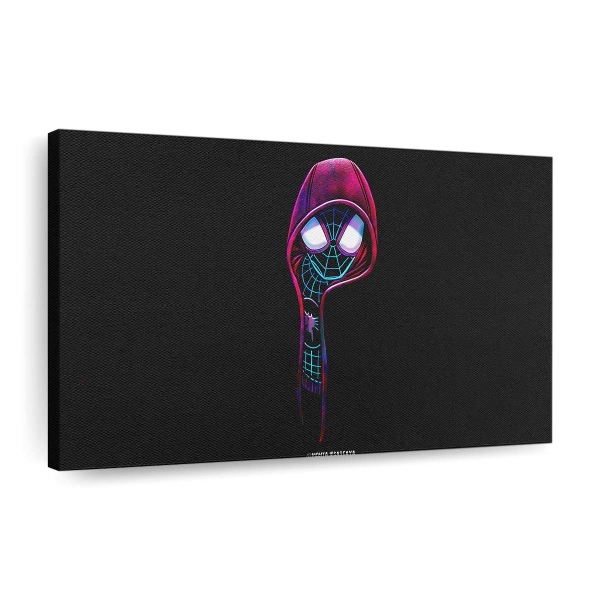 Spider Man Dunkle Illustration Leinwandbild - Wanddeko