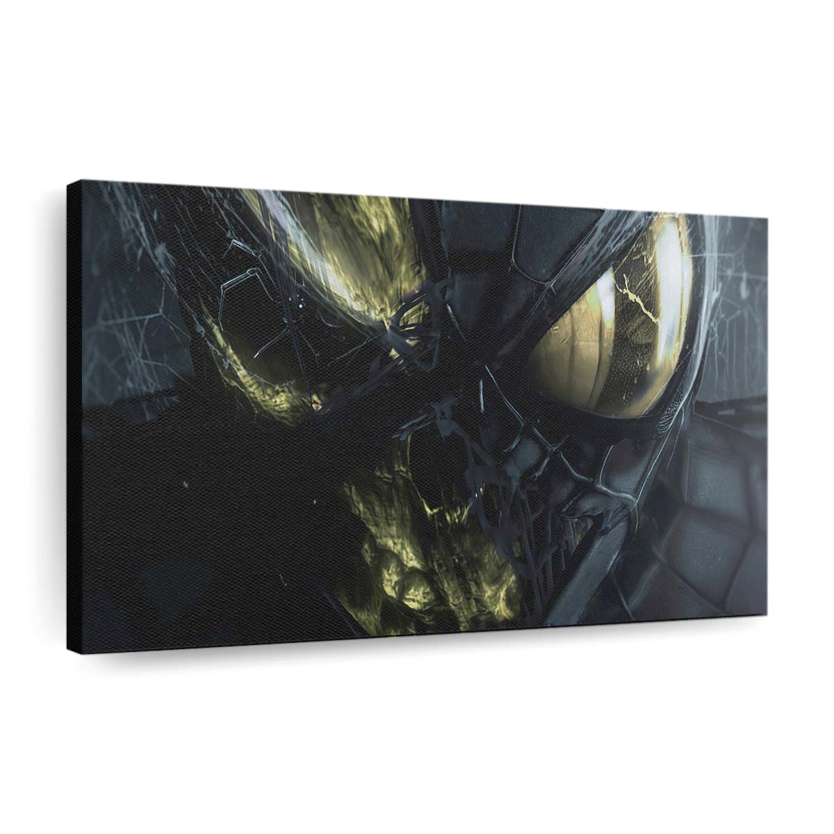 Spider Man Dunkles Web Dunkles Leinwandbild - Wanddeko