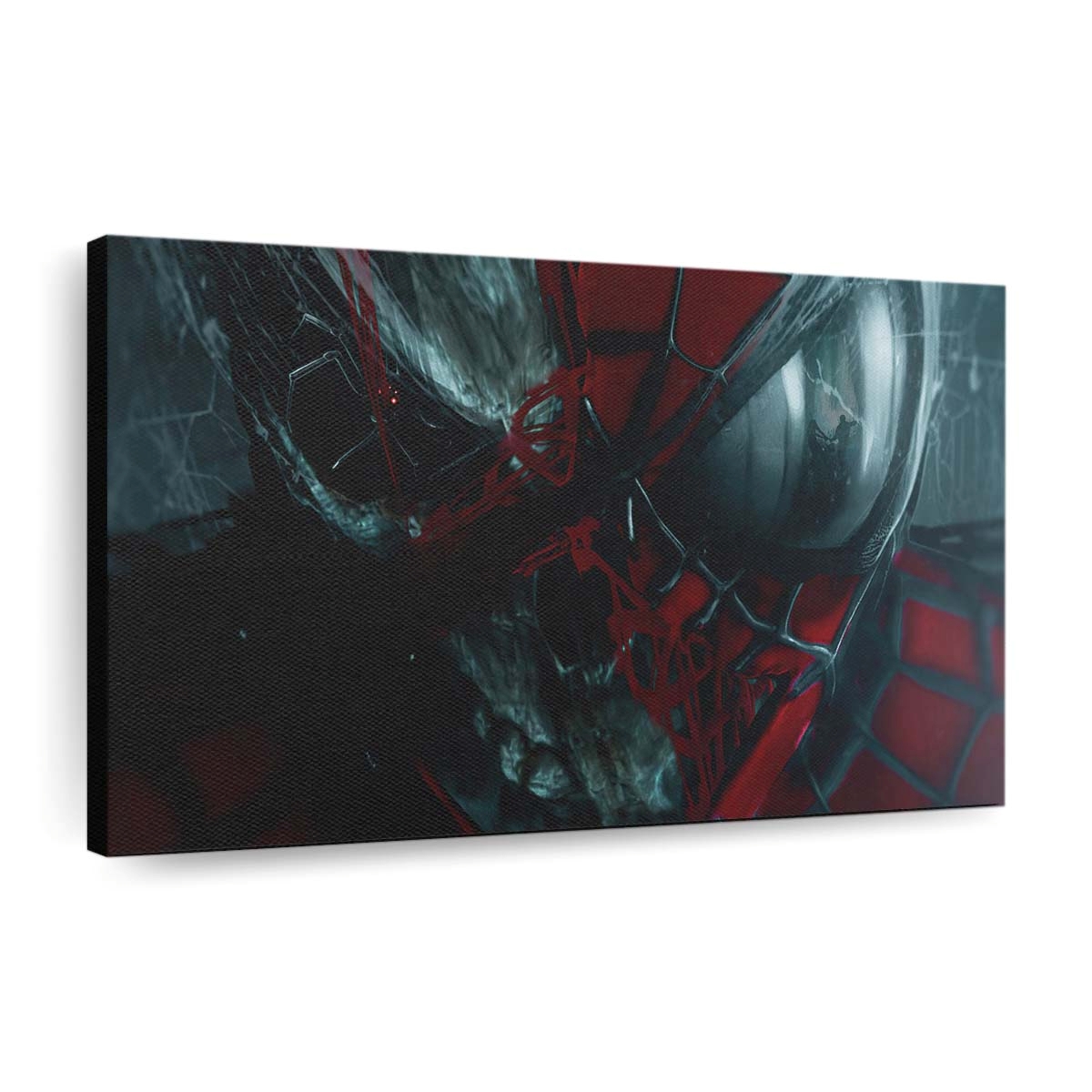 Spider Man Dunkles Web Leinwandbild - Wanddeko