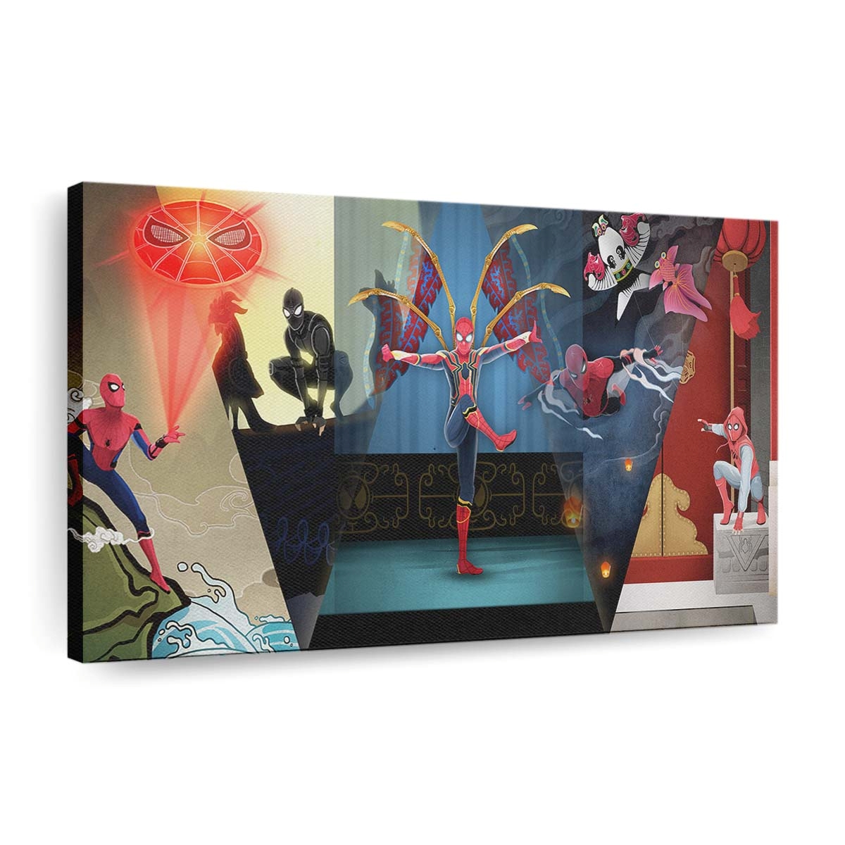 Spider Man weit weg von zu Hause 3 Leinwandbild - Wanddeko