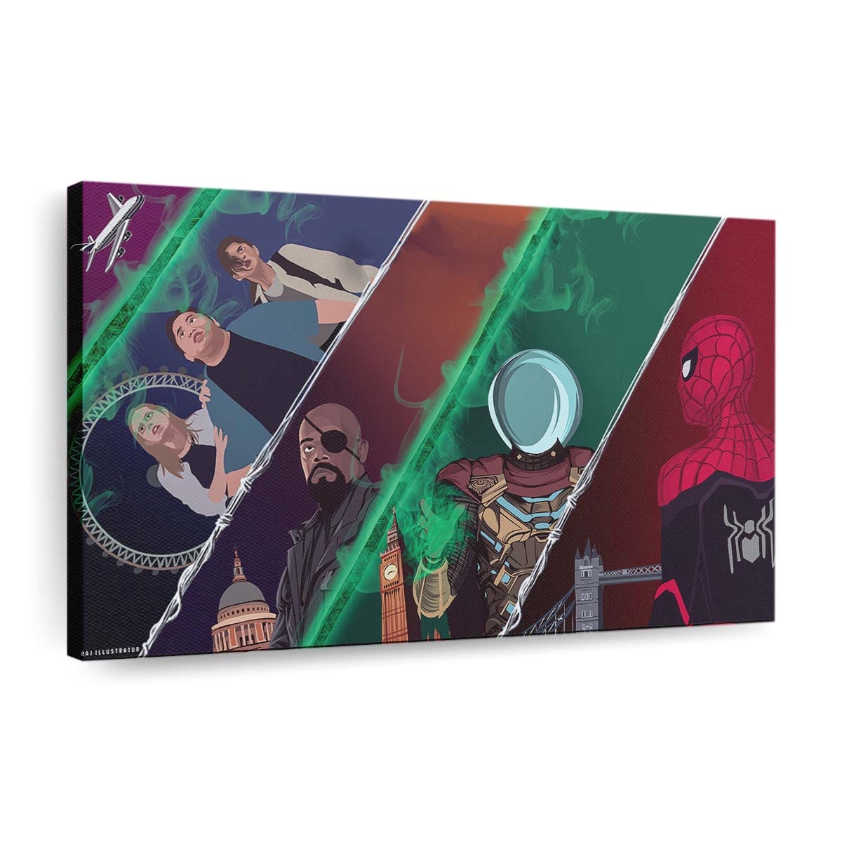 Spider Man Far From Home Filmkunst Leinwandbild - Wanddeko