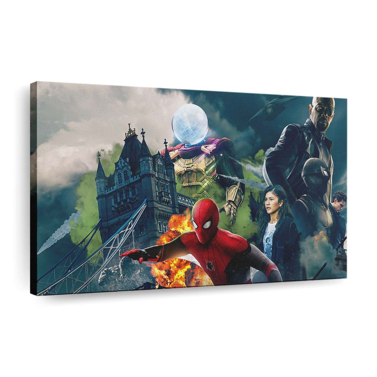 Spider Man Far Fromhome Charakter Poster Leinwandbild - Wanddeko