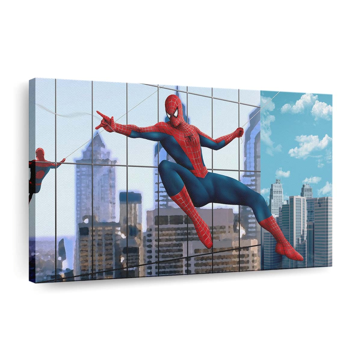 Spider Man fliegt Leinwandbild - Wanddeko