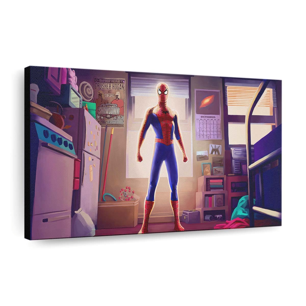 Spider Man Spielgrafik Leinwandbild - Wanddeko