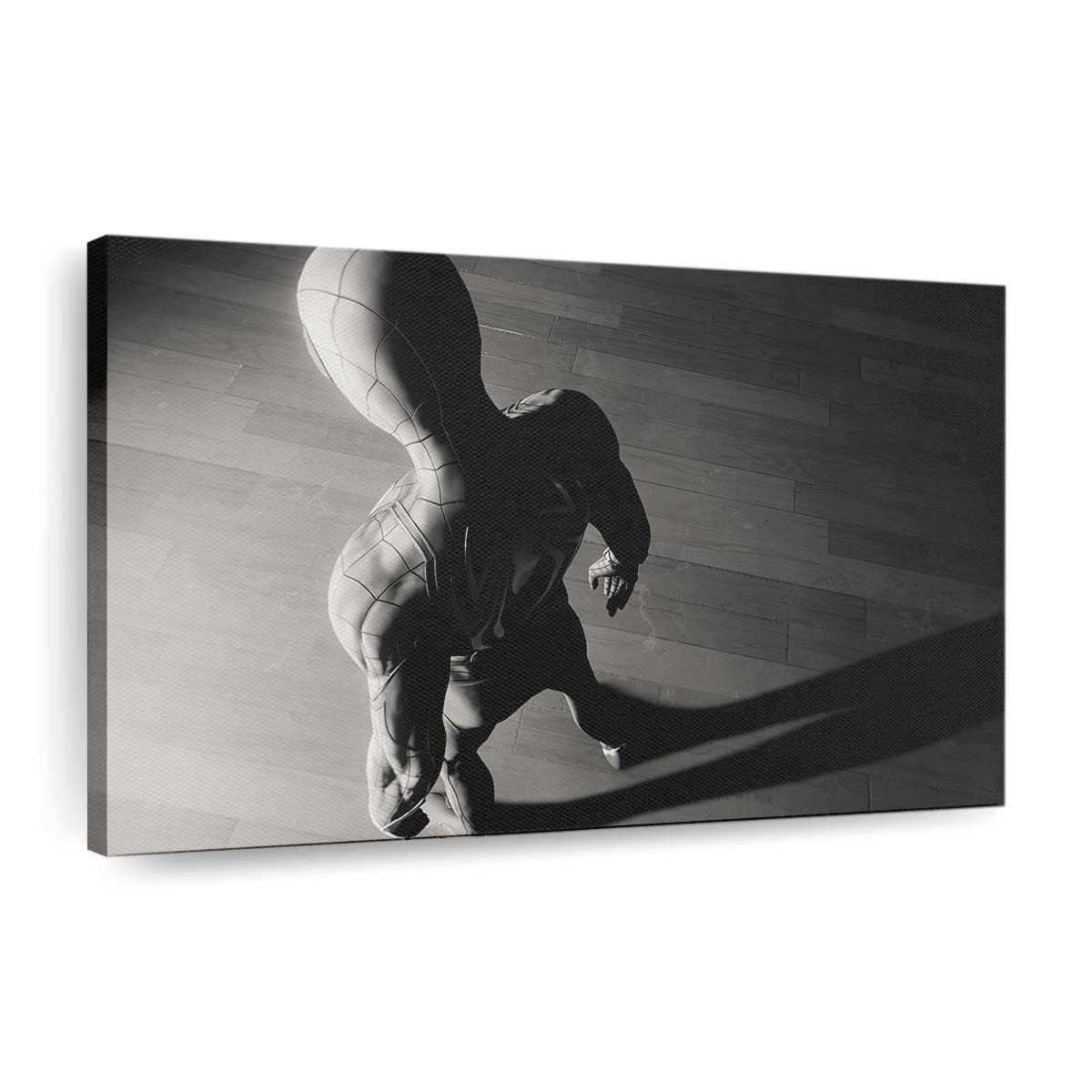 Spider Man Spiel Spider Logo Monochrom Leinwandbild - Wanddeko