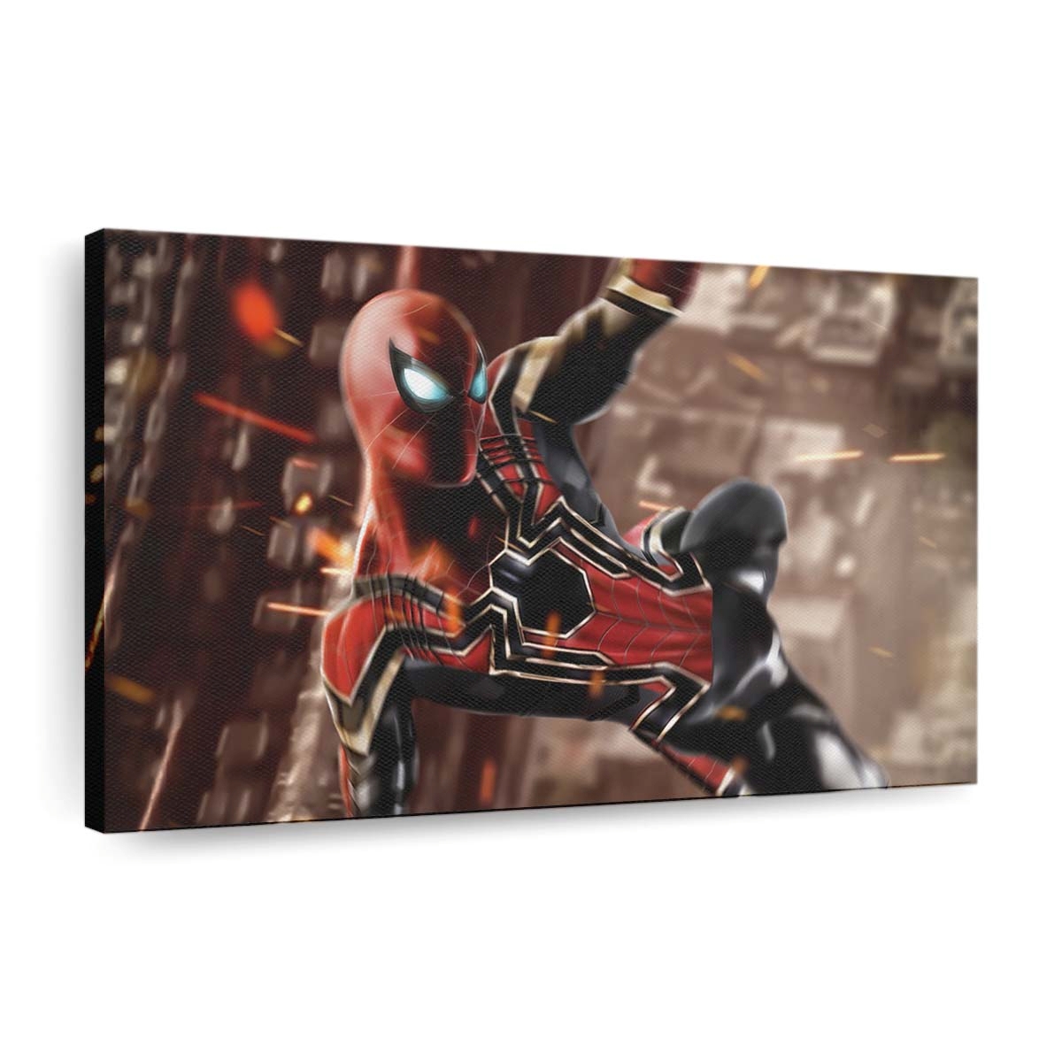 Spider Man auf der Flucht Leinwandbild - Wanddeko