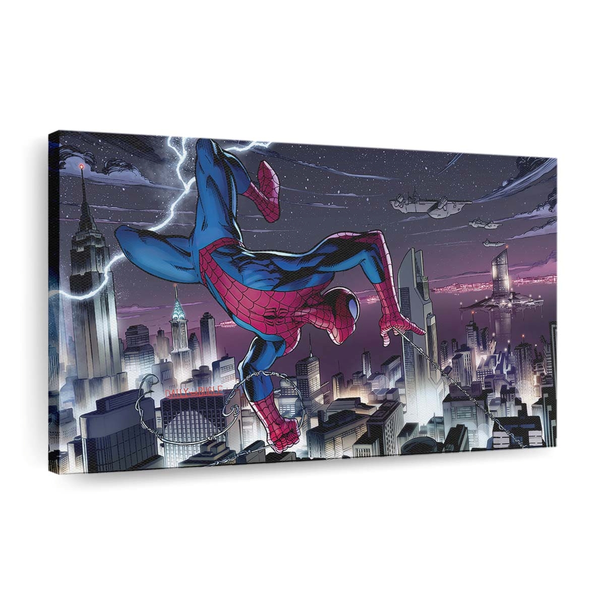 Spider Man Hängt in der Stadt herum Leinwandbild - Wanddeko