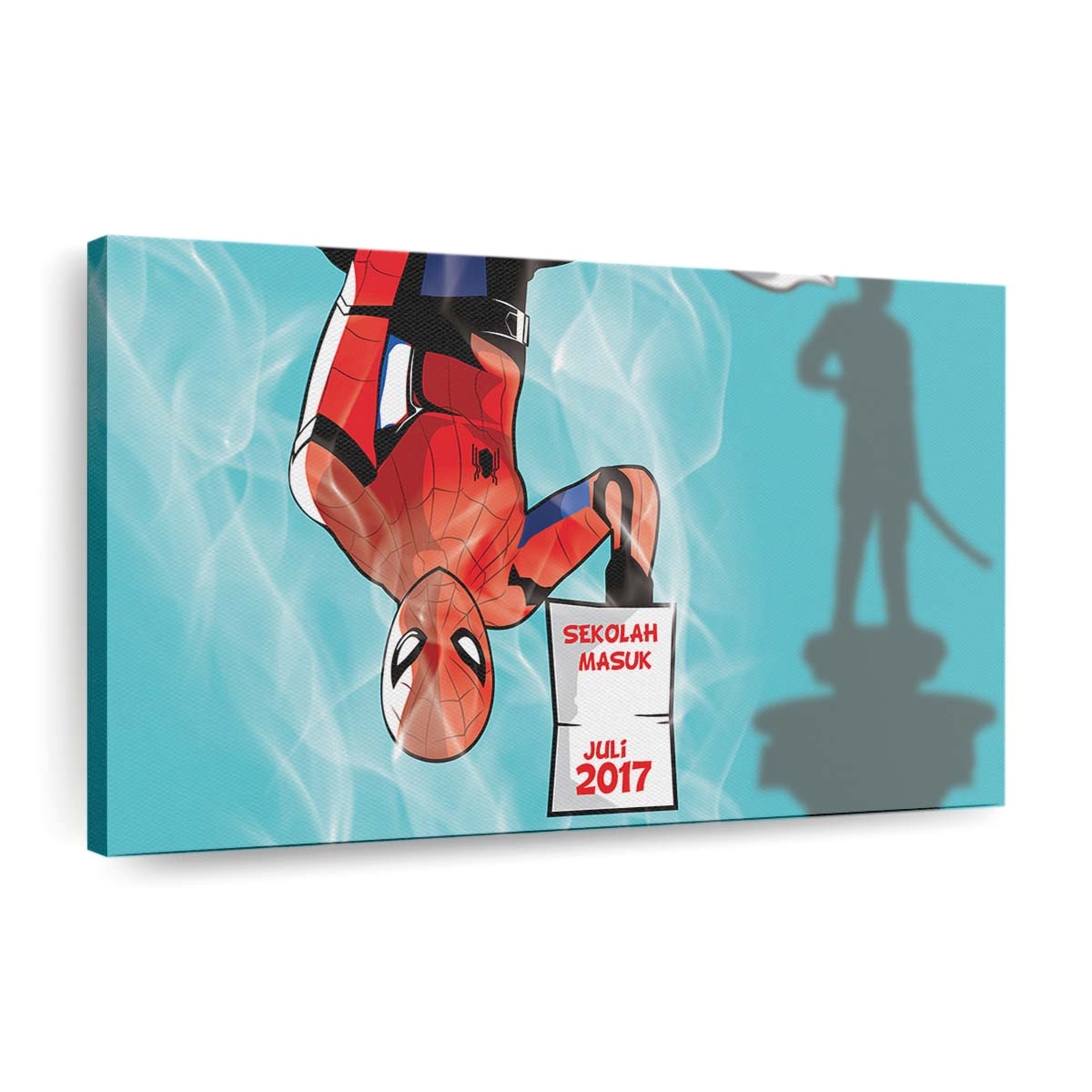Spider Man Hängt herunter 2 Leinwandbild - Wanddeko