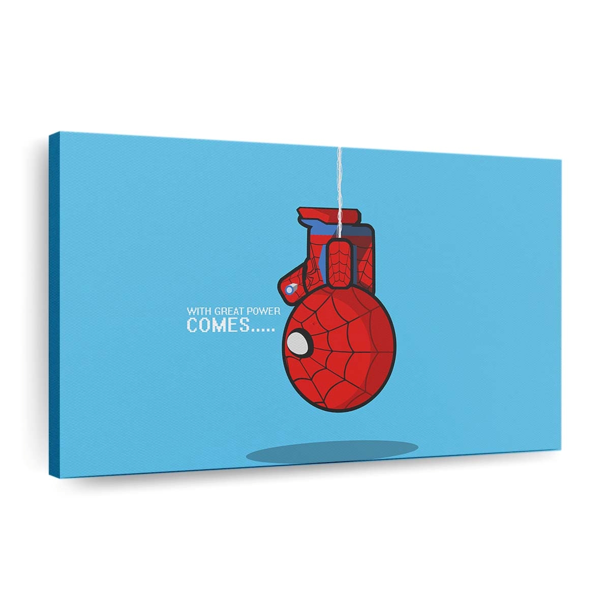 Spider Man Hängt kopfüber Leinwandbild - Wanddeko