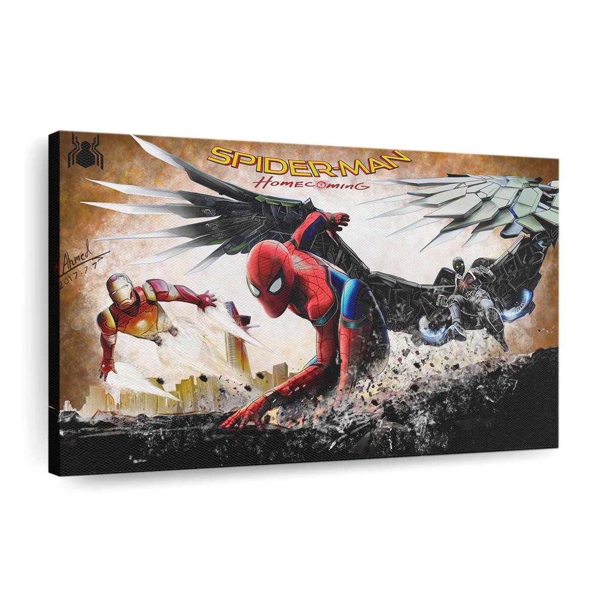 Spider Man Homecoming Tom Holland Leinwandbild - Wanddeko