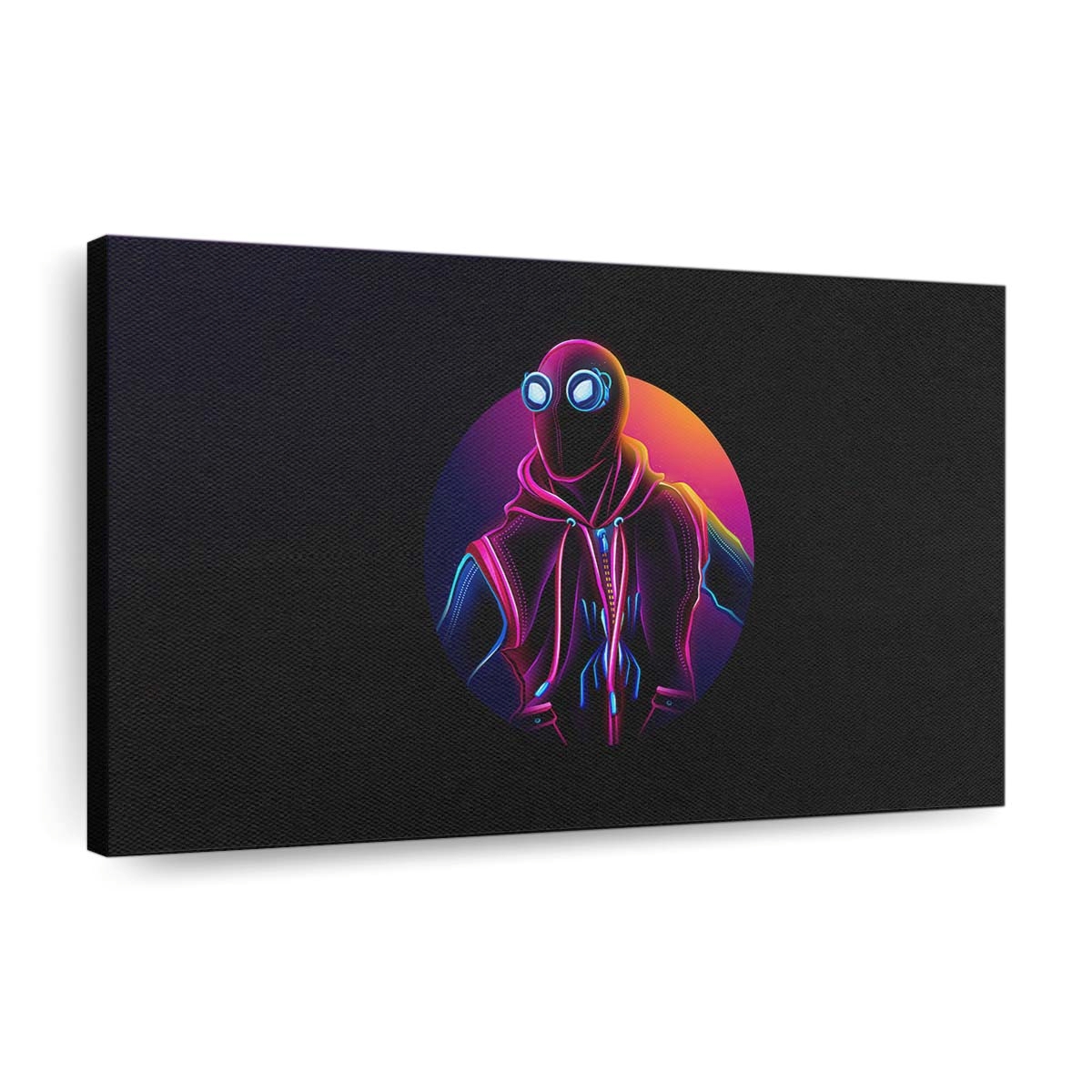 Spider Man Selbstgemachter Anzug Neon Leinwandbild - Wanddeko