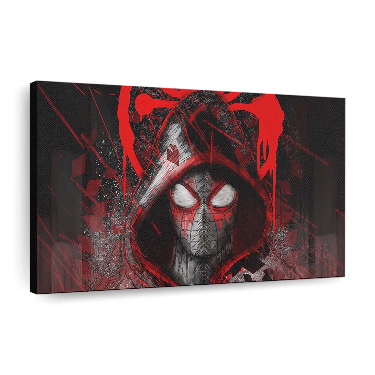 Spider Man Hoodie Logo Leinwandbild - Wanddeko