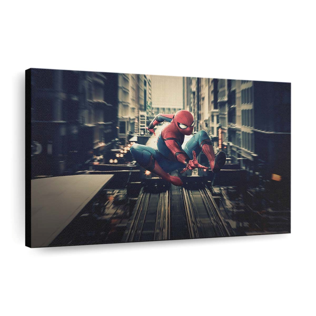 Spider Man in Aktion Leinwandbild - Wanddeko