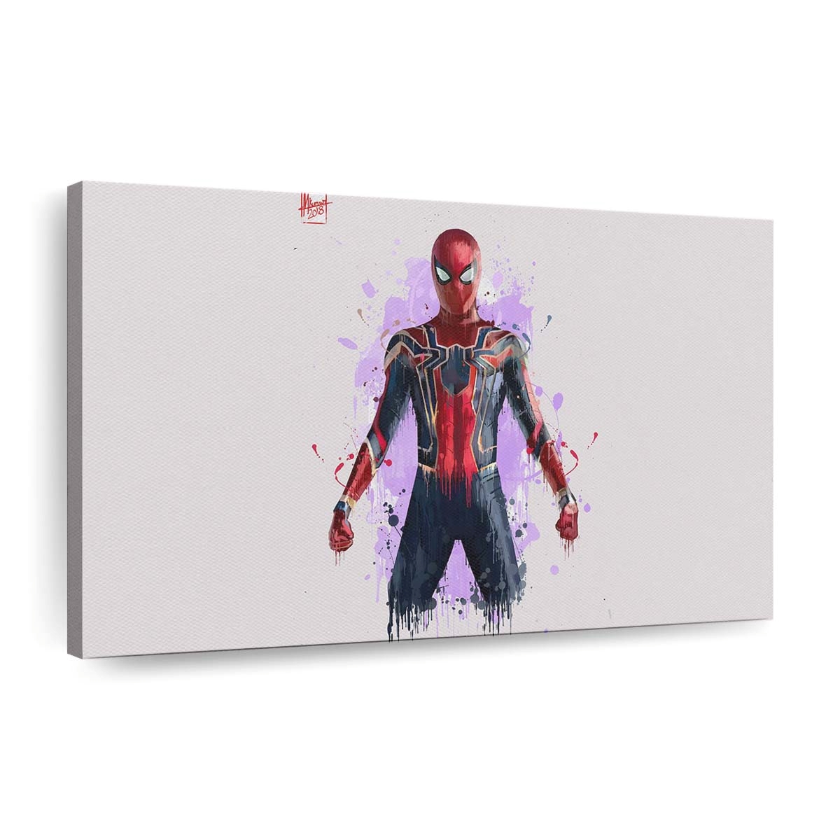 Spider Man in Avengers Infinity War 2018 Artwork Leinwandbild - Wanddeko