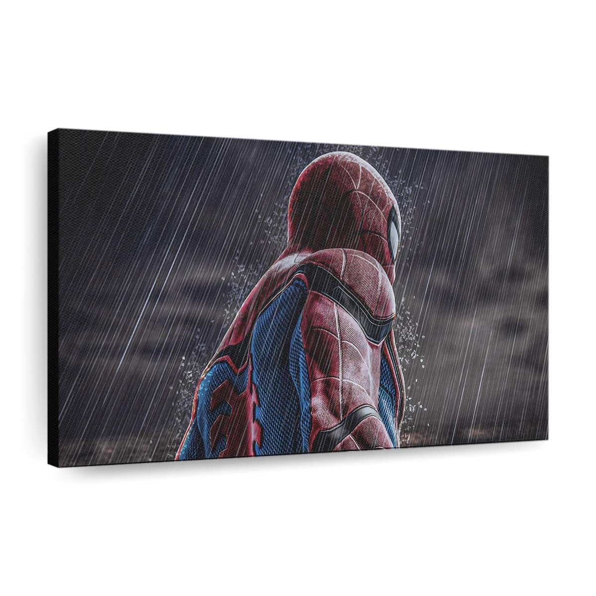 Spider Man im Regen 4 Leinwandbild - Wanddeko