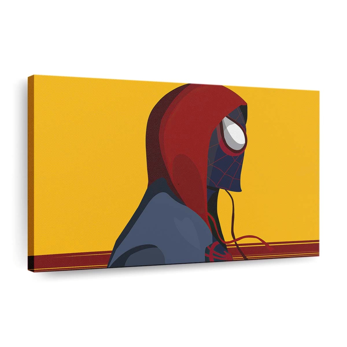 Spider Man in Spider Verse Minimal Digital Art Leinwandbild - Wanddeko