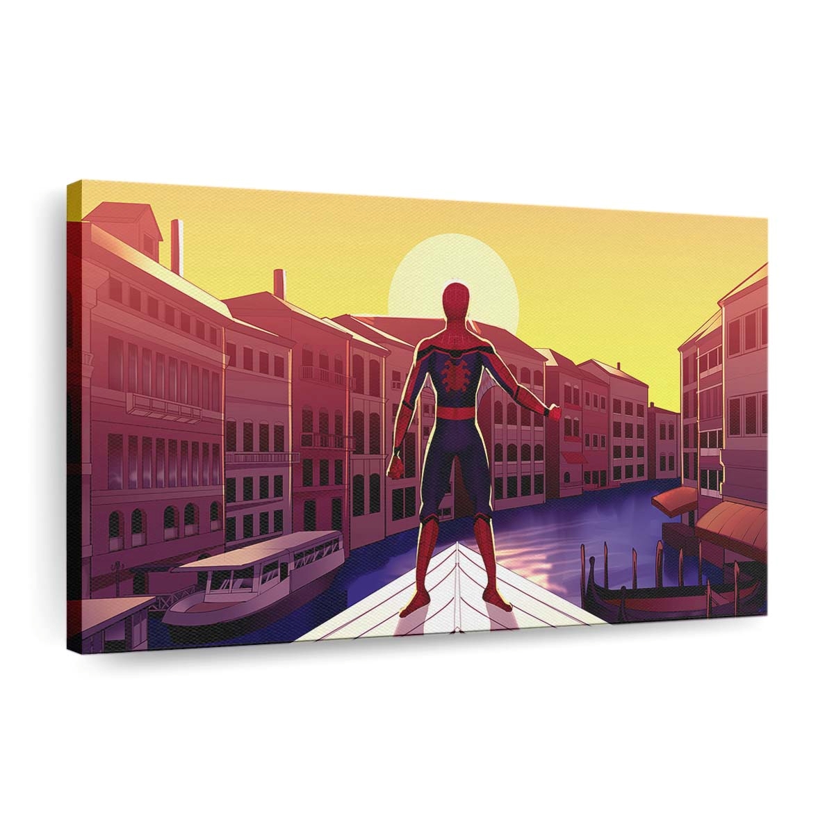 Spider Man in Venedig Leinwandbild - Wanddeko