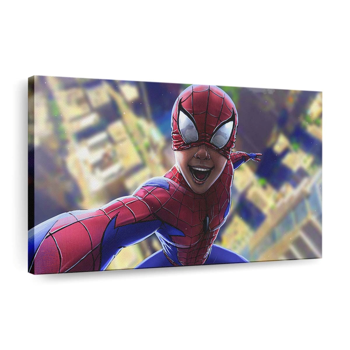 Spider Man Into The Spider Selfie Leinwandbild - Wanddeko