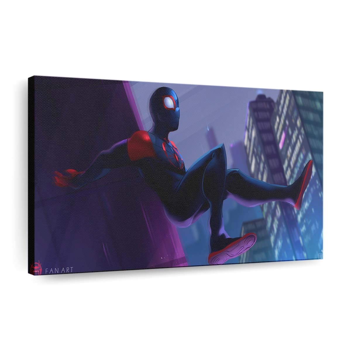 Spider Man Into The Spider Verse 2018 Fan Art Leinwandbild - Wanddeko