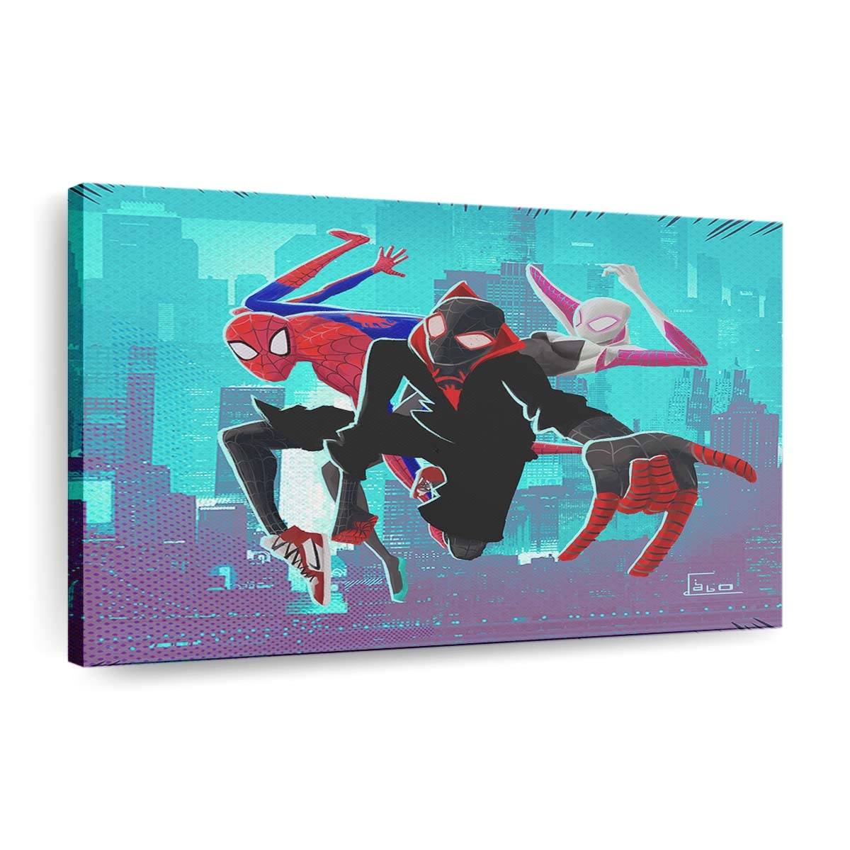 Spider Man Into The Spider Verse Neues Artwork Leinwandbild - Wanddeko