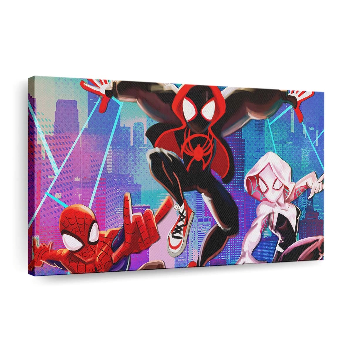 Spider Man Into The Spider Verse Neue Kunst Leinwandbild - Wanddeko
