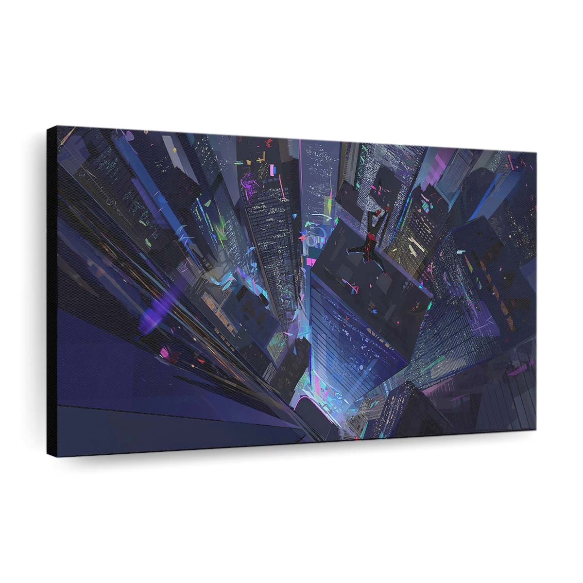 Spider Man Into The Spider Verse Straight Down Leinwandbild - Wanddeko