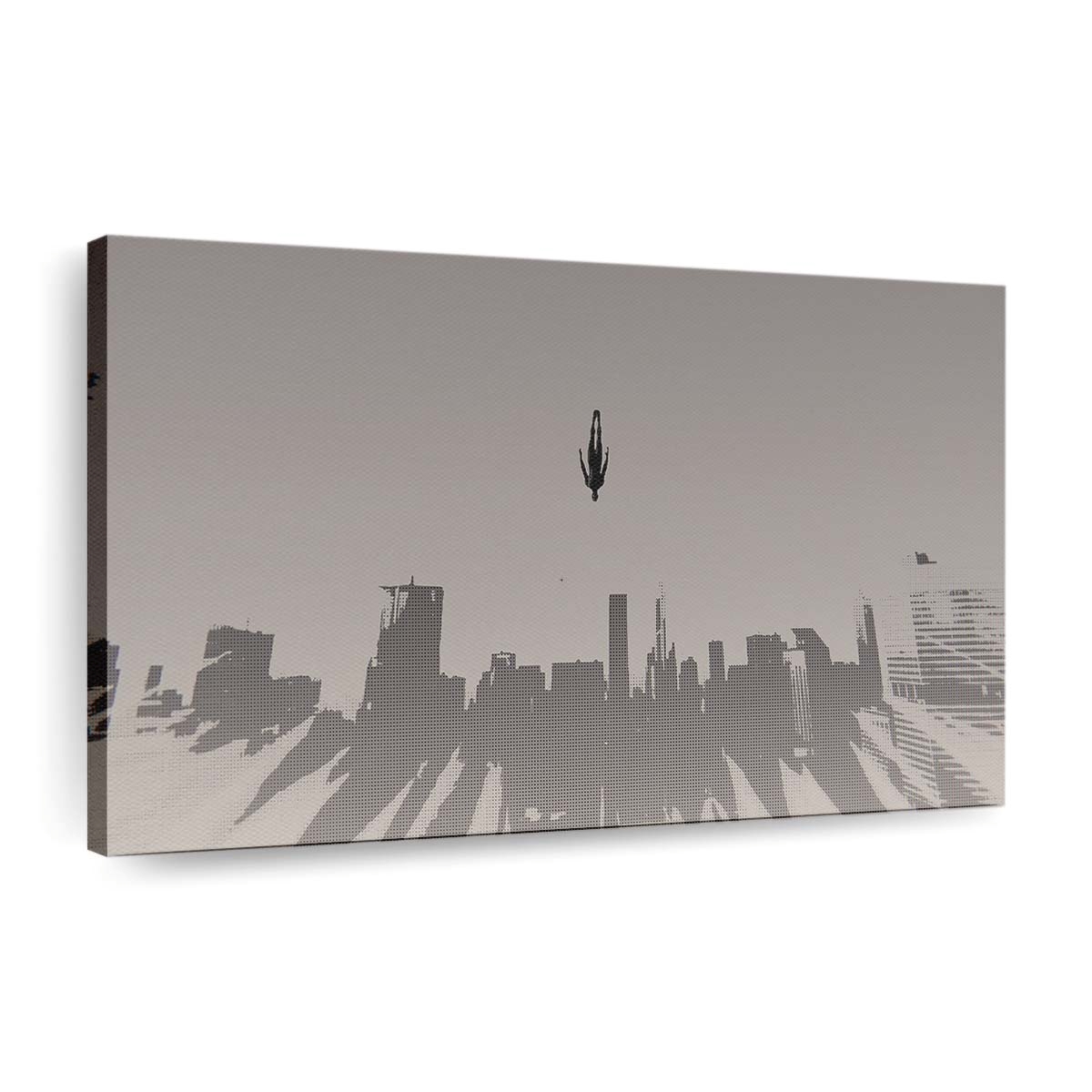 Spider Man springt ab Leinwandbild - Wanddeko